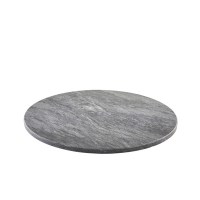 Round Dark Grey Marble Platter